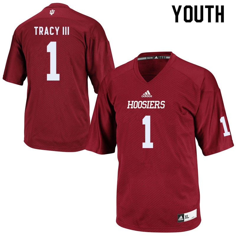 Youth #13 Larry Tracy III Indiana Hoosiers College Football Jerseys Sale-Crimson